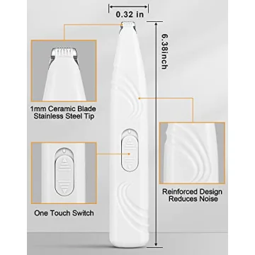 LEYOUFU Dog Paw Trimmer for Small Pets - Low Noise Cordless Grooming