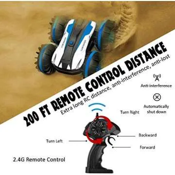 Seckton Toys for 6-10 Year Old Boys Amphibious RC Car for Kids 2.4 GHz Remote Control Boat Waterproof RC Monster Truck Stunt Car 4WD Remote Control Vehicle Girls All Terrain Christmas Birthday Gifts