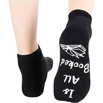 HAPPYPOP Book Lover Gifts for Women, Funny Book Socks for Women Men Teens, Book Lovers Gifts for Students Book Gifts Reading Gifts, Book Stocking Stuffers