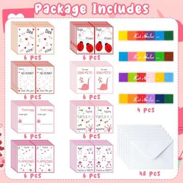 Haooryx Mother’s Day Greeting Cards - 48Pack Animal Fingerprint Mother’s Day DIY Make Your Own T...