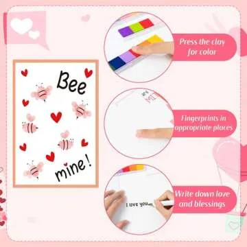 Haooryx Mother’s Day Greeting Cards - 48Pack Animal Fingerprint Mother’s Day DIY Make Your Own Thumbprint Greeting Cards Making Kits Envelop Mom Birthday Gift Wrapping School Art Activity Giftwrap