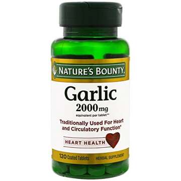 Nature's Bounty Garlic, 2000mg, 120 Coated Tablets (Pack of 2), 2 Bottles Each of 120 Tablets