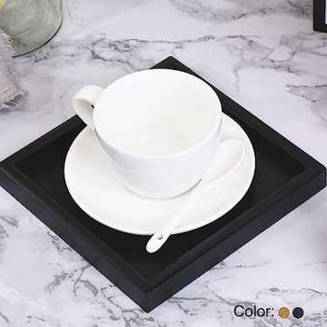 PATIKIL Wood Serving Tray - 12 Inch Decorative Platter