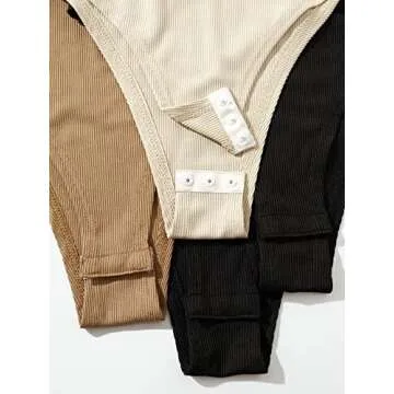 MakeMeChic Women's 4 Piece Sexy Bodysuits - Trendy & Comfortable