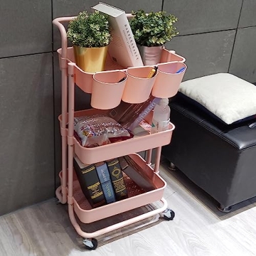 Lontenrea 3-Tier Multifunction Rolling Cart for Stylish Storage