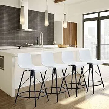 annjoe Swivel Bar Stools Durable Set of 4 for Indoor Outdoor