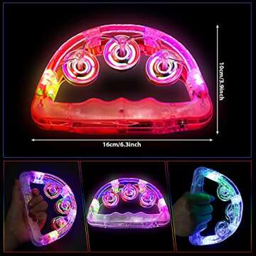 12 Vibrant Light Up Tambourines for All Events