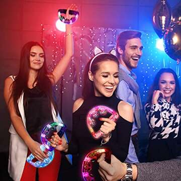 12 Vibrant Light Up Tambourines for All Events