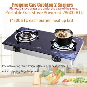 Hothit 2 Burner Outdoor Propane Stove for Fast Cooking