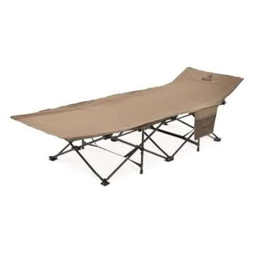 Guide Gear Quick Fold-Up Folding Camping Cot for Adults, Portable Travel Camp Bed for Sleeping, Lightweight, 300-lb. Capacity, with Carry Bag Brown