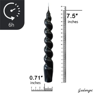 Elegant Gedengni Black Twisted Candles for Home
