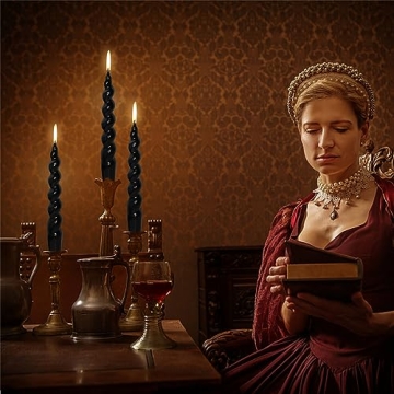 Elegant Gedengni Black Twisted Candles for Home