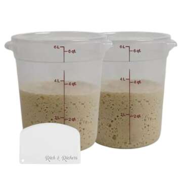 Cambro 6-Quart Round Food Storage Container with Lid - Perfect for Baking and Storage Solutions