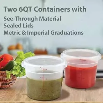 Cambro BPA-Free 6-Quart Food Storage Container - Ideal for Baking