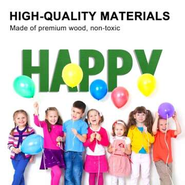 17 Inch Large Wooden Letter Number, 1/4 in Thick Big Wood Letter for Wall Decor Crafts