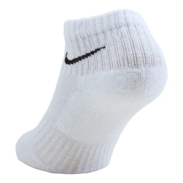 Nike Unisex Everyday Cushion Ankle Training Socks with Sweat-Wicking Technology (6 Pair), White/Black, Medium