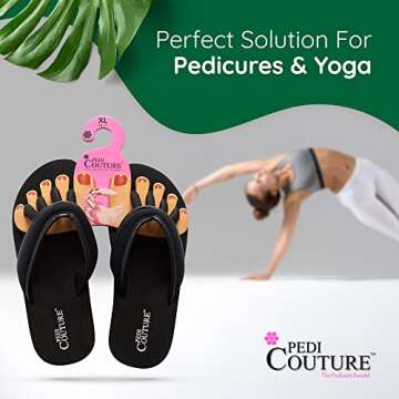 Pedi Couture Comfortable Pedicure Sandals with Toe Separators