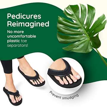 Pedi Couture Comfortable Pedicure Sandals with Toe Separators