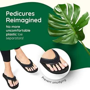 Pedi Couture Comfortable Pedicure Sandals with Toe Separators