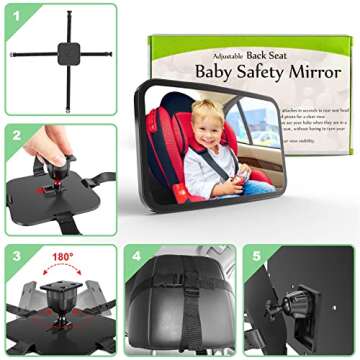 Save Every Journey with Baby Car Mirror Rear Facing