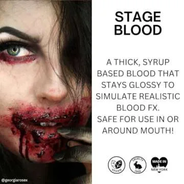 Mehron Makeup Blood Essential Kit | 4 Piece Halloween & Special FX Blood Set Includes 3D Gel (.5oz), Coagulated (.5oz), Squirt in Bright Arterial(2 oz), and Stage in Dark Venous(1oz)