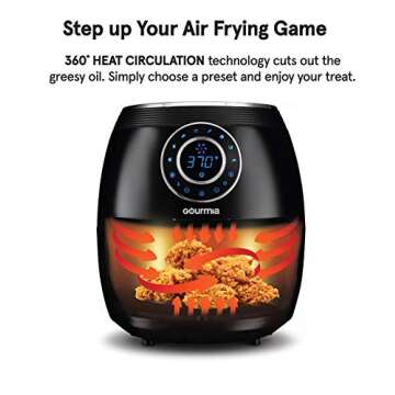 Gourmia GAF615 Air Fryer - 8 Presets for Healthy Cooking