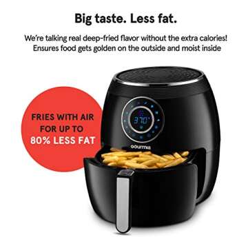 Gourmia GAF615 Air Fryer - 8 Presets for Healthy Cooking