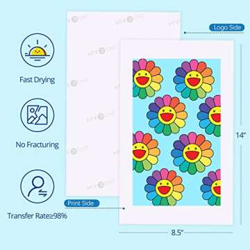 HTVRONT Sublimation Paper 8.5x14 Inch - 200 Sheets Transfer Paper Compatible with Inkjet Printer, Heat Transfer Paper for Tumblers, Mugs, T-shirts and Other Sublimation Blanks