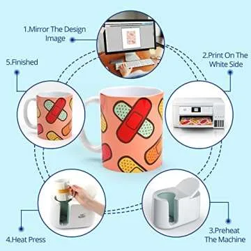 HTVRONT Sublimation Paper 8.5x14 Inch - 200 Sheets Transfer Paper Compatible with Inkjet Printer, Heat Transfer Paper for Tumblers, Mugs, T-shirts and Other Sublimation Blanks