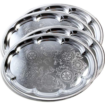 Maro Megastore Pack of 4 Elegant 18.1 Inch Serving Platters