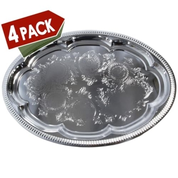 Maro Megastore Pack of 4 Elegant 18.1 Inch Serving Platters