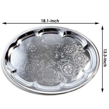 Maro Megastore Pack of 4 Elegant 18.1 Inch Serving Platters