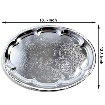 Maro Megastore Pack of 4 Elegant 18.1 Inch Serving Platters