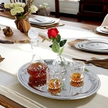 Maro Megastore Pack of 4 Elegant 18.1 Inch Serving Platters