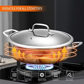 DELARLO 6QT Tri-Ply Stainless Steel Sauté Pan