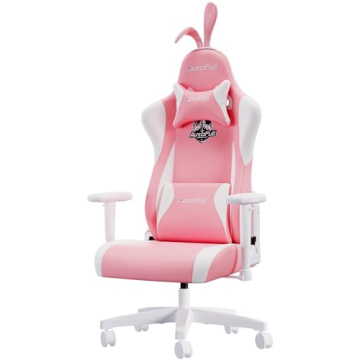 AutoFull C2 Gaming Chair - Cute Bunny Ear Design & Premium Comfort for Gamers
