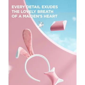 AutoFull C2 Gaming Chair with Bunny Ear Design and Lumbar Support