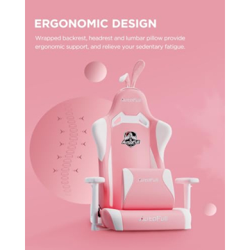 AutoFull C2 Gaming Chair with Bunny Ear Design and Lumbar Support