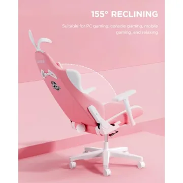 AutoFull C2 Gaming Chair with Bunny Ear Design and Lumbar Support