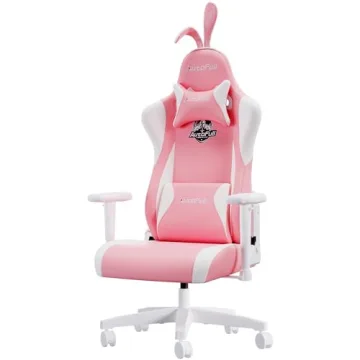 AutoFull C2 Gaming Chair with Bunny Ear Design and Lumbar Support