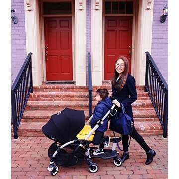 Bugaboo 2017 Comfort Wheeled Board - Stroller Ride On Board with Detachable Seat, Holds Children Up to 44lbs, 1 Count (Pack of 1)