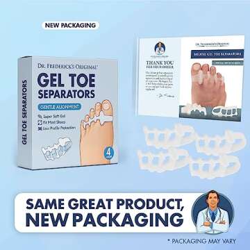 Dr. Frederick's Original Gel Toe Spreaders - 2 ct - Soft Toe Spacers for Bunions & Overlapping Toes ...