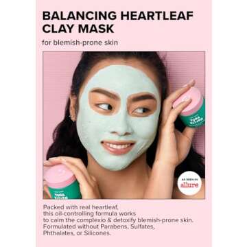 I DEW CARE Korean Heartleaf Clay Mask - Yoga Kitten | Wash-off Clay Mask For Blemish-prone Skin with...