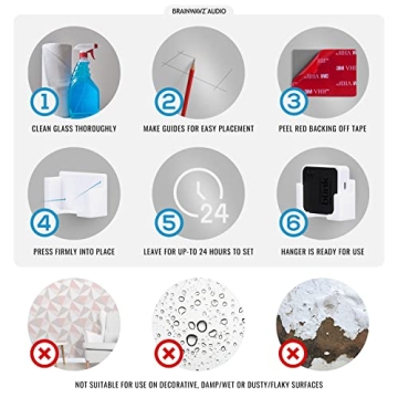 Easy Adhesive Blink Wall Mount Pack by Brainwavz, 3+1