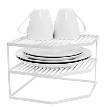 Tidy Wise 3-Tier Corner Shelf Organizer - Durable and Stylish