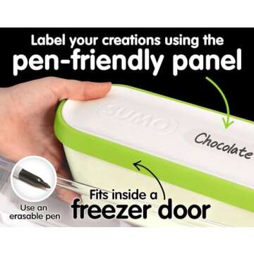 Set of 5 Ice Cream Containers - Durable & Versatile Storage