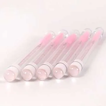 20 Pcs Sky Pink Disposable Mascara Brushes in Tube