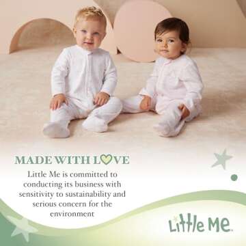Little Me Baby Snap Side Tee Shirt 3 Pack - Small