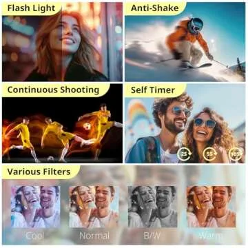 4K Digital Camera with Autofocus & 180° Flip Screen