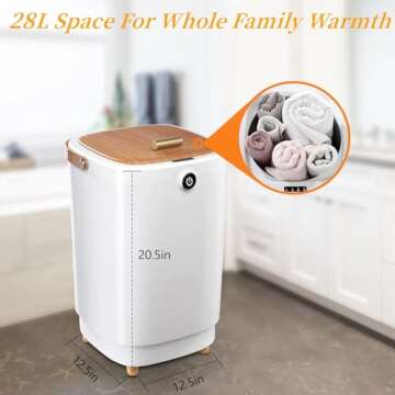 AZOUTDOOR Large Towel Warmers for Bathroom,Luxury Portable Bucket Towel Warmer Fits Up to Two 70"X80...